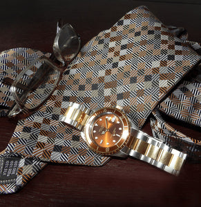 Men's Long Life Stunning Bronze Coronado Watch with T/T Bracelet #50143
