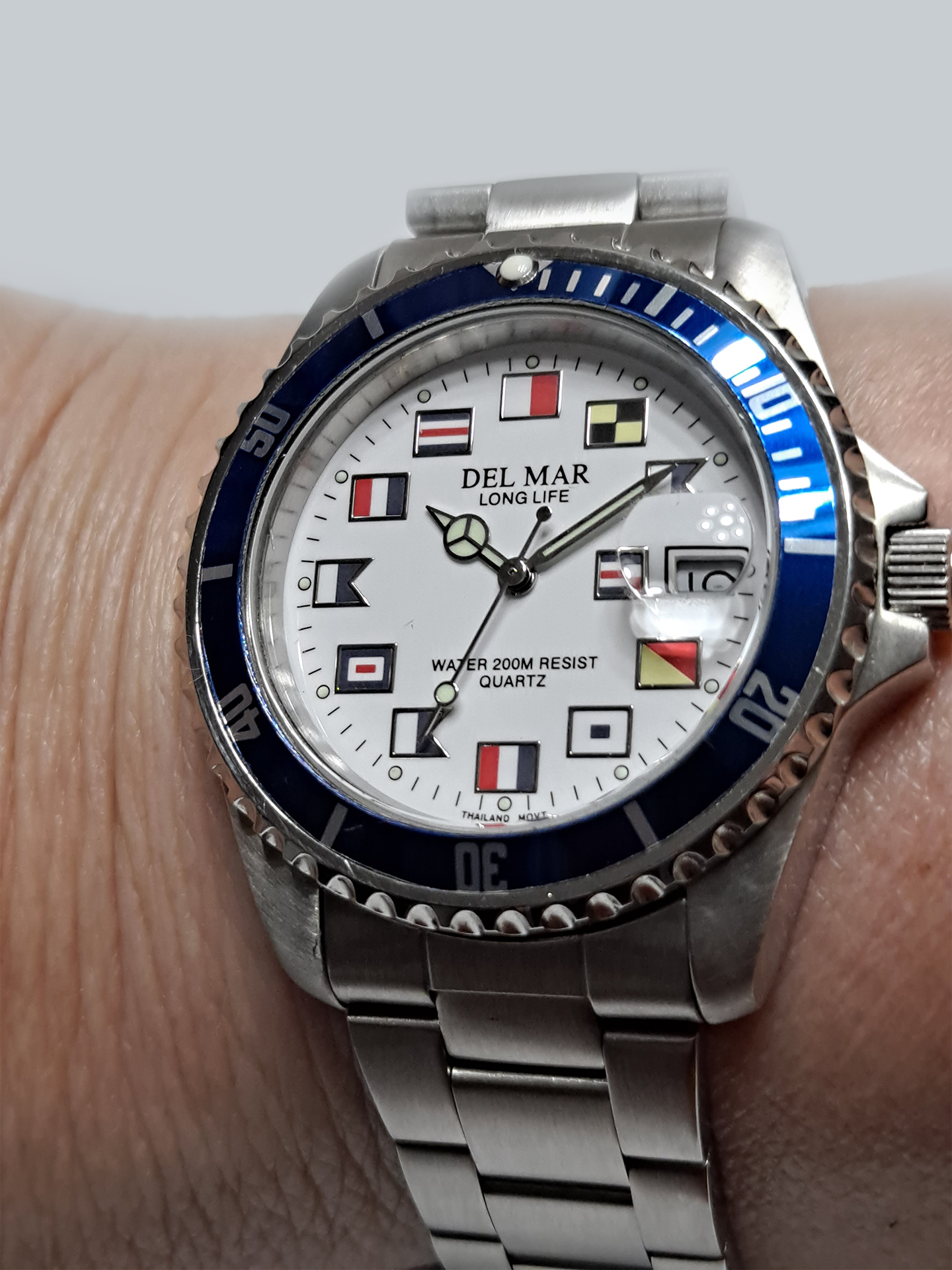 Del Mar maritime watch luminous dial bracelet