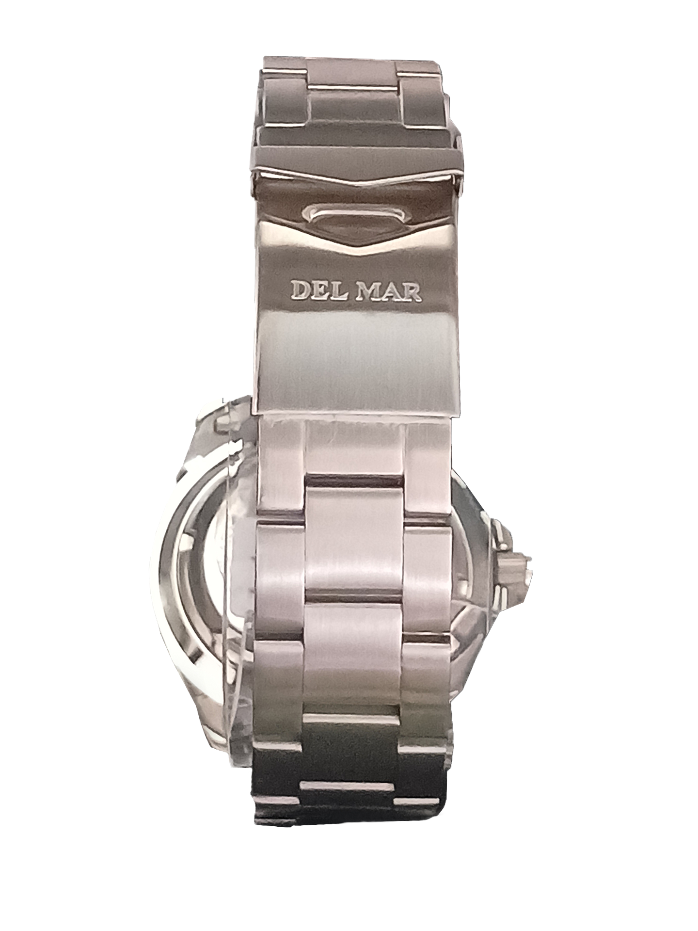 Men's Long Life Nautical Blue & Red Bezel, SS Band Watch #50257