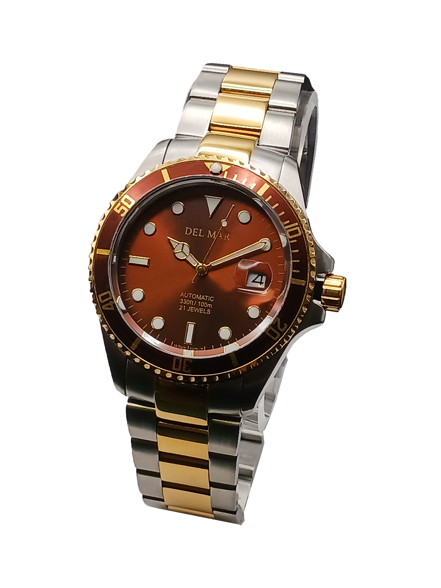 Del Mar Premier Automatic – Bronze Dial / Two-Tone Stainless Steel Bracelet – Model 50389