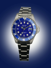 Ladies' Long Life Classic Coronado Blue Face, Blue Bezel Watch #50495