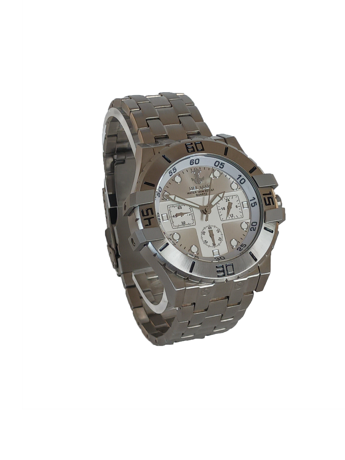 Men's All Stainless Steel Chronograph Watch 100M #50210