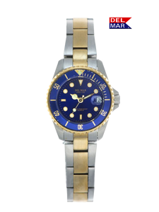 Ladies Long Life Classic Coronado Blue Face & Bezel T/T Watch #50120