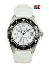Del Mar Watches Men's Sportstrap: White Dial, 200M Water Resistant Watch #50268