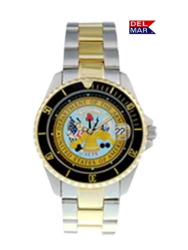 Men's Army Military Watch - Two Tone Bracelet #50447