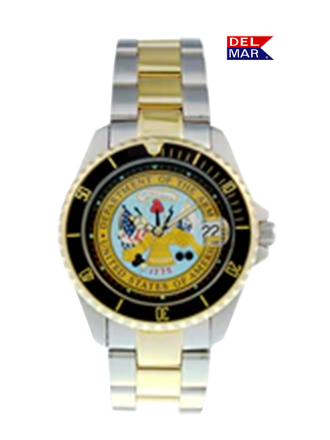 Men's Army Military Watch - Two Tone Bracelet #50447