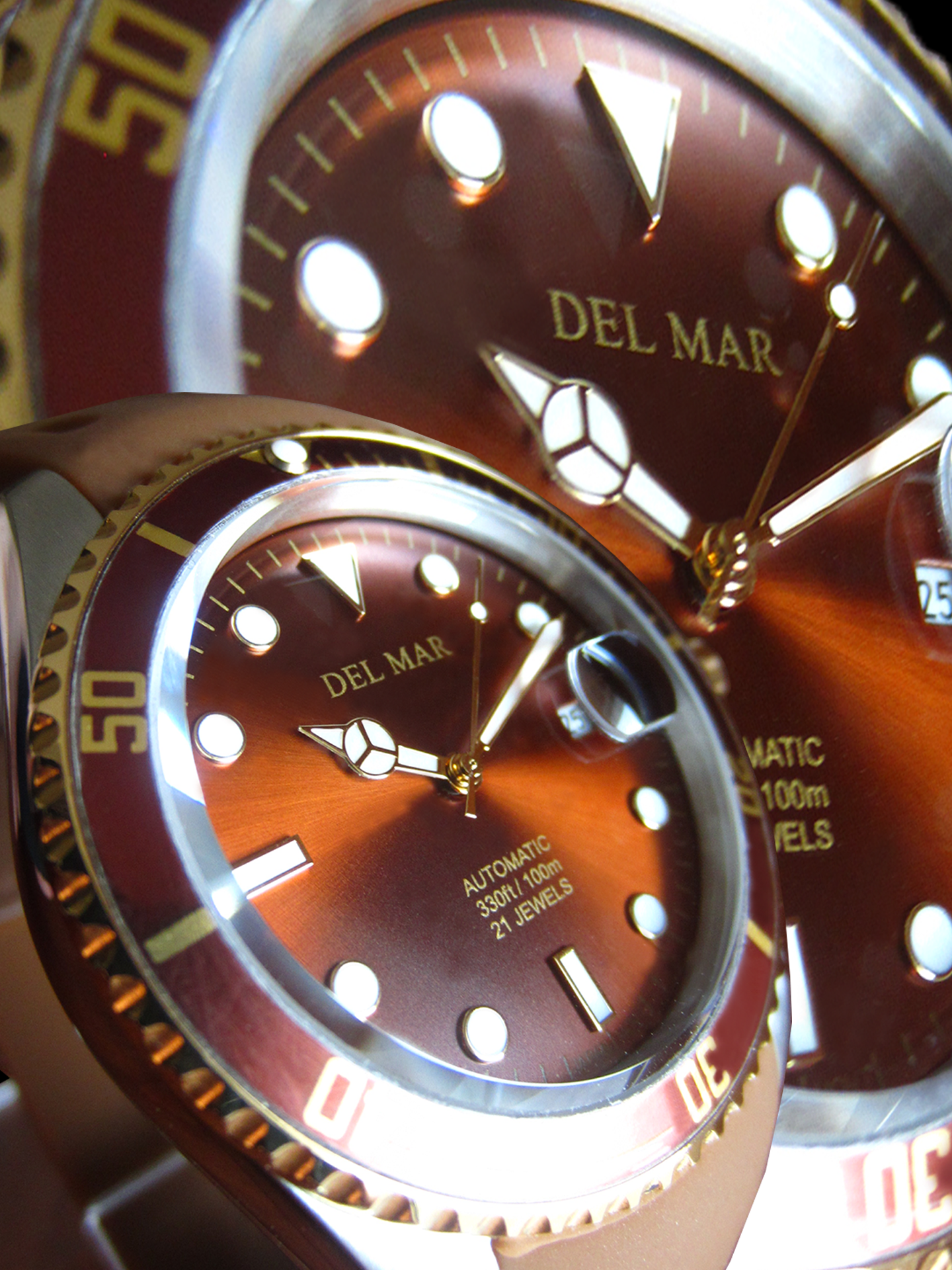 Del Mar Premier Automatic – Bronze Dial / Brown Strap – Model 50410