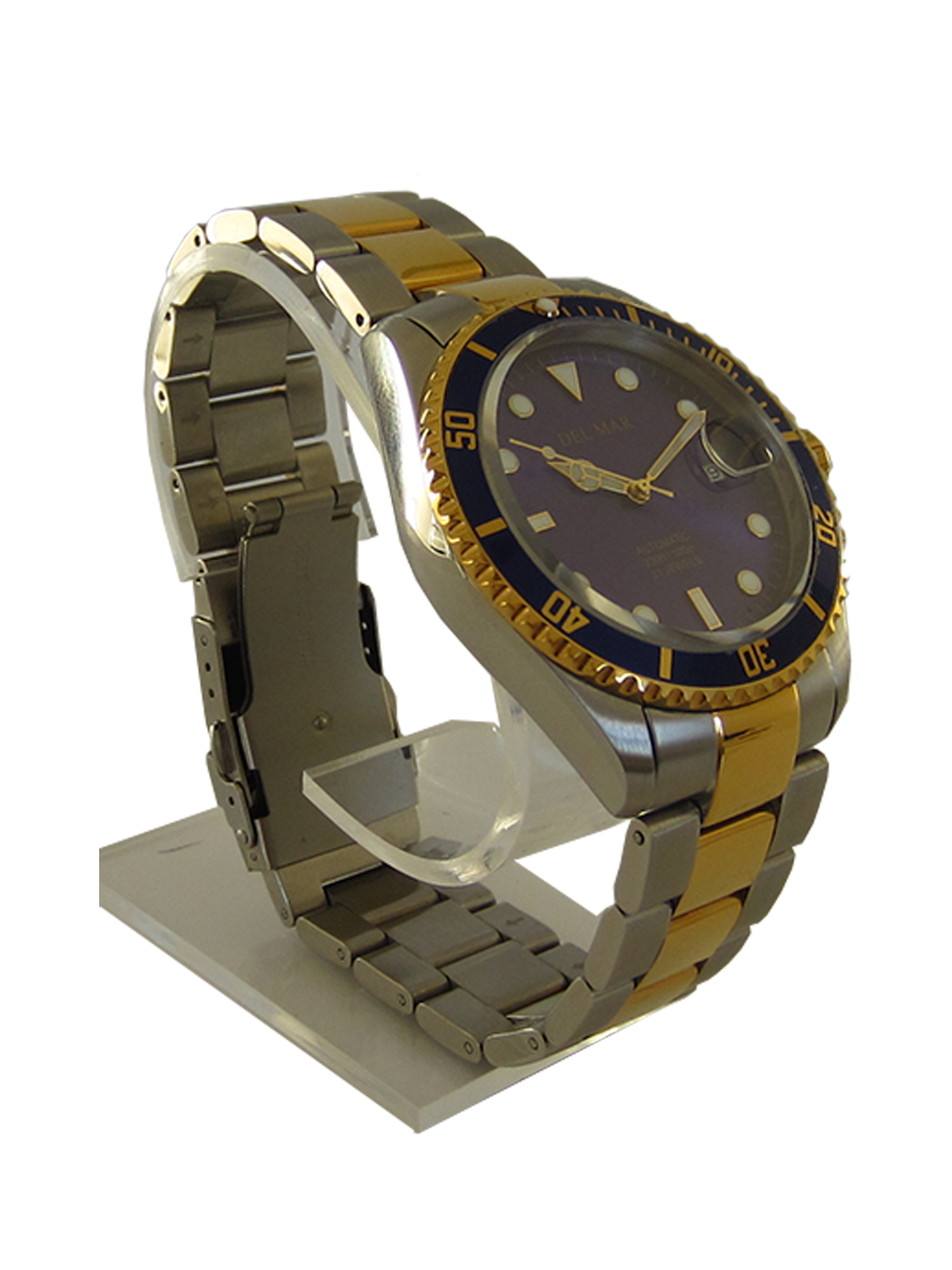 Del Mar Premier Automatic – Blue Dial & Bezel / Two-Tone Stainless Steel Bracelet – Model 50388