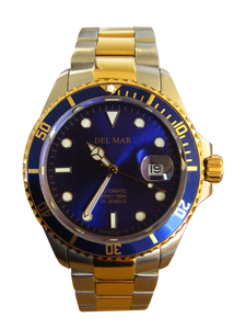 Men's Premier Automatic Watch Blue Dial, Two-Tone SS Band #50388