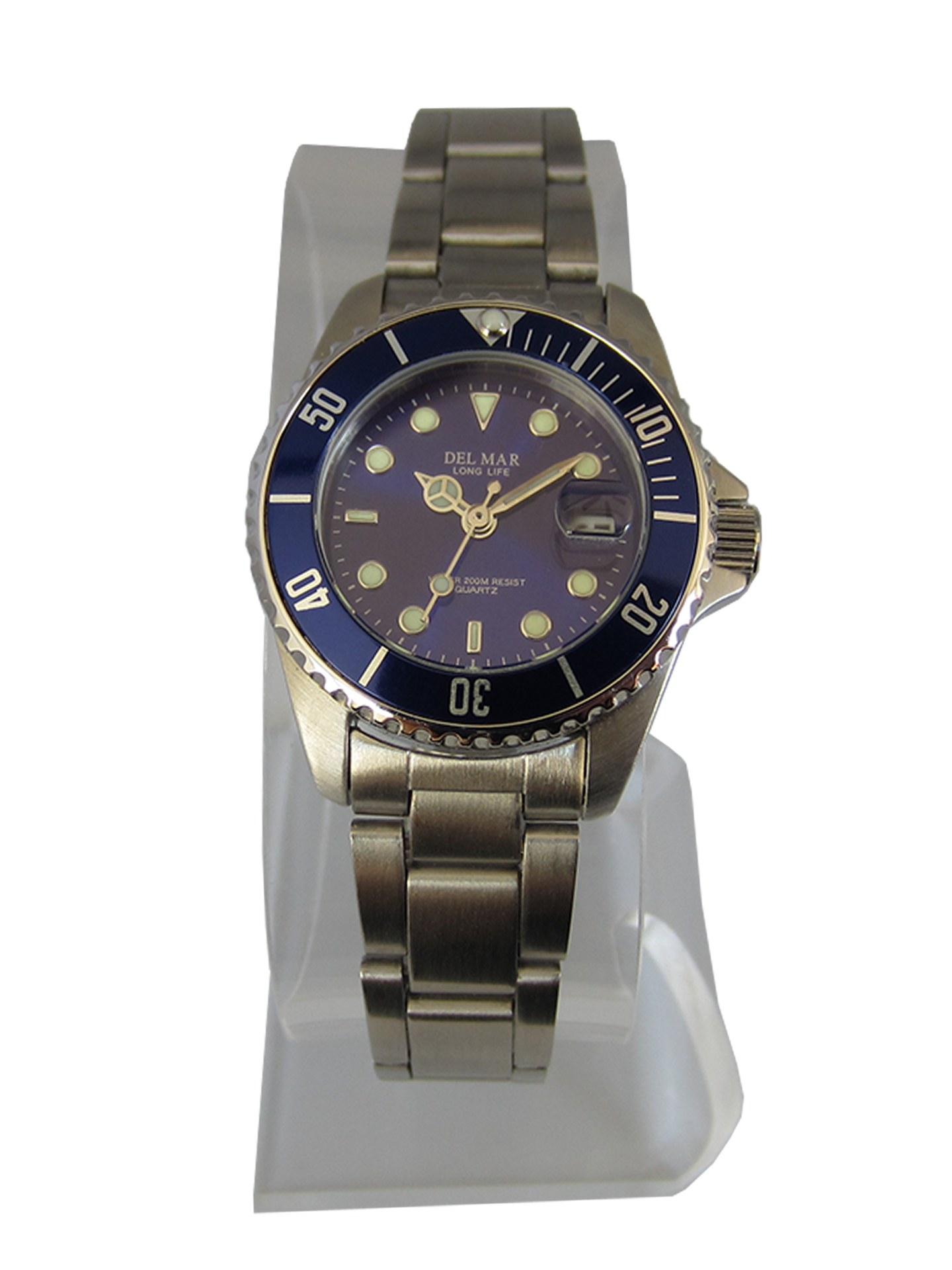 Ladies' Long Life Classic Coronado Blue Face, Blue Bezel Watch #50495