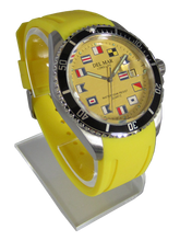 Del Mar Watches Men's and Youth Sportstrap: Yellow Nautical Face, 46mm x 40mm, 200m Water Resistant #50379