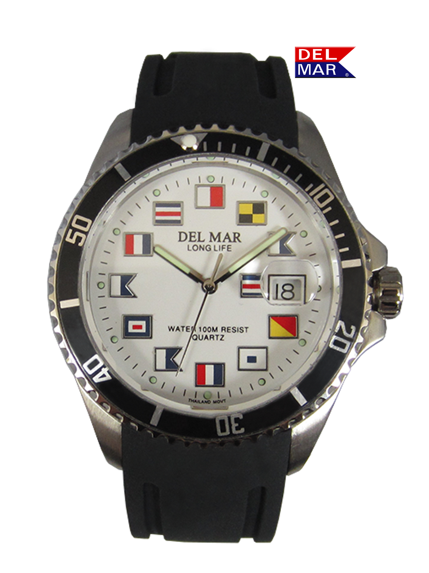 Del Mar Watches Catalina Sport White Face 100M Water Resistant 50378 del-mar-watches-catalina-sport-white-face-100m-water-resistant-50378