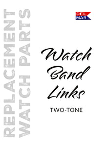 Two-Tone Stainless Steel Watchband Links for Bracelet Watches